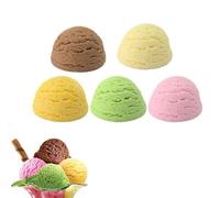 QIUMING Grande Fausse crème glacée Fausse Boule De Glace Modèle Faux Gâteau Dessert Nourriture Faux Aliments réaliste pour la Maison, Cuisine, décoration de Mariage, Boulangerie (5, crème glacée)