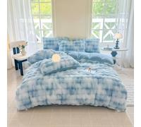 QIUMING Housse de Couette Polaire Bubble Rabbit, épaisse et Chaude, idéale pour l'automne et l'hiver. Literie Douce pour la Peau.