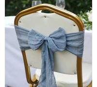 QIUMING Lot de 10/50 Rubans de Chaise en Terre Cuite pour Housses de Chaise de Mariage, nœuds de Chaise en étamine, Rubans de Chaise pour cérémonie de fête 18 x 248 cm