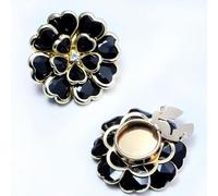 QIUMING Lot de 3 Boutons de Manchette en Alliage de Cristal avec Strass et Fleurs, pour Mariage, Banquet, Couture