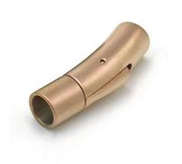 QIUMING Lot de 3 fermoirs à baïonnette en Acier Inoxydable, 2 à 8 mm, Cylindre à Ressort, pour Fabrication de Bijoux