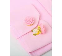 QIUMING Lot de 4 Cache-Boutons pour Chemises, Boutons de Manchette, Jolies Pinces à Boutons en Forme de Rose, pour Costume, Chemises, Boutons de Manchette, vêtements de Mariage