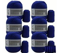 QIUMING Lot de 6 pelotes de Laine en Cachemire pour Tricoter et Crocheter à la Main des Pulls, écharpes, Chapeaux, châles, Cardigans et Gants - Fil Doux et Chaud