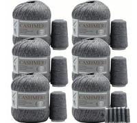 QIUMING Lot de 6 pelotes de Laine en Cachemire pour Tricoter et Crocheter à la Main des Pulls, écharpes, Chapeaux, châles, Cardigans et Gants - Fil Doux et Chaud