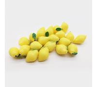 QIUMING Modèle Réaliste de Fruits en Résine Miniature pour Bricolage, Artisanat, Décoration, Téléphone Portable, Scrapbooking (20, Citron)