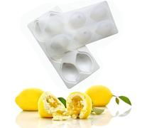 QIUMING Moule Citron en Silicone moule en silicone 3d en forme de citron Silicone 3D Fruits Forme Gâteau Moule pour Mousse Puddin Muffin Gâteau Chocolat Et Mousses Desserts (Citron，6-Cavité)