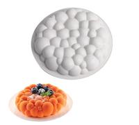 QIUMING Moule en Silicone de Nuages de Bulles Moule à Gâteau en Silicone Moules de Cuisson de Gâteau de Mousse Carrée Bulles Ciel Nuage Moule Pour Muffins, Cupcakes, Pudding, Brownie (gris,Stil 4)