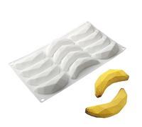 QIUMING Moule en silicone pour bigné moule en silicone pour bananes, moules en silicone, muffins, gélatine, motifs doux, mousses réutilisables pour la cuisson à motifs doux, muffins mousse de Noël (B)