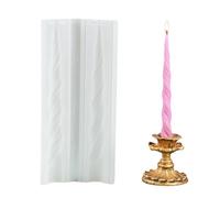 QIUMING Moule Silicone 3D en Spirale pour Bougie - Film Facile à Détacher pour Savon Fait à la Main et Époxy (Blanc)