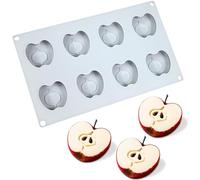 QIUMING Noël Pomme 3D Silicone Moule 3D Fruits Gâteau Moule Mousse Pudding Muffin Chocolat Desserts