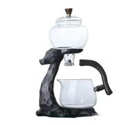 QIUMING Service à thé créatif en Forme de cerf, Semi-Automatique, Paresseux, Kung Fu, théière en Verre, Pot Simple en Verre résistant à la Chaleur, sûr à Utiliser