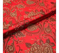 QIUMING Tissu Brocart 250 cm x 75 cm, Tissu satiné, Imitation Soie