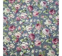 QIUMING Tissu en Coton à Fleurs Roses Vintage 160 x 50 cm, literie en Coton, vêtements en Coton, Anneau pour Cheveux