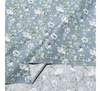 QIUMING Tissu en Coton à Fleurs Roses Vintage 160 x 50 cm, literie en Coton, vêtements en Coton, Anneau pour Cheveux