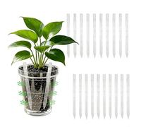 QIUMING Tubes d'aération du sol en plastique Tubes d'aération pour plantes en pot Utilisé pour améliorer l'aération du sol et favoriser la croissance saine des racines des plantes (blanc, 1.5*21CM)