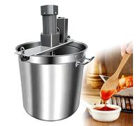 QIUNAOZI Mélangeur Électrique À Confiture, Agitateur Automatique pour Sauce Tomate, avec Racleur À 4 Lames, en Acier Inoxydable 301, Plusieurs Vitesses, pour Soupes, Sauces Chili, Confitures 40L