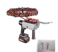 QIUNAOZI Utilisé dans Les Machines de câblage Mural, Tire-Fil électrique sans Fil, Tire-Fil pour électricien, Bobine métallique rotative pour Un Rangement sans nœuds 2Battery-25000mah