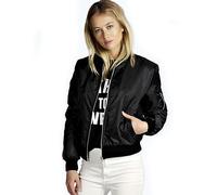 QIUNI Femmes Solid Zipper Bomber Jackets Printemps Automne Décontracté Mince Manches Longues Veste Manteaux Femme Classique Slim Outerwears Vêtements