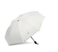 QIUNI Grand parapluie anti UV pluie soleil parapluie coupe-vent léger pliant portable femmes hommes parasol parapluie, blanc