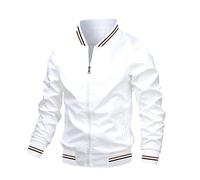 QIUNI Homme Bomber Veste Homme Printemps Automne Décontracté Coupe-Vent Pilote Manteau de Baseball Armée Vestes pour Hommes Cargo Flight Jacket Vêtements Masculins