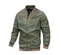 QIUNI Homme Bomber Veste Homme Printemps Automne Décontracté Coupe-Vent Pilote Manteau de Baseball Armée Vestes pour Hommes Cargo Flight Jacket Vêtements Masculins