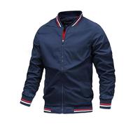 QIUNI Homme Bomber Veste Homme Printemps Automne Décontracté Coupe-Vent Pilote Manteau de Baseball Armée Vestes pour Hommes Cargo Flight Jacket Vêtements Masculins