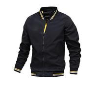 QIUNI Homme Bomber Veste Homme Printemps Automne Décontracté Coupe-Vent Pilote Manteau de Baseball Armée Vestes pour Hommes Cargo Flight Jacket Vêtements Masculins
