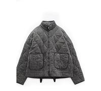 QIUNI Manteau de Coton Femmes Mode d’Hiver Cordon de Poche Chaud Vintage Manches Longues Fermeture éclair Femme Outerwear Tops Veste