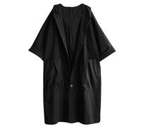 QIUNI Printemps Automne Ttrench Coat Femme Poitrine Mono-Poitrine Mi-Long Femmes Tanteau de Trench Khaki Coupe-Vent Poche Femelle
