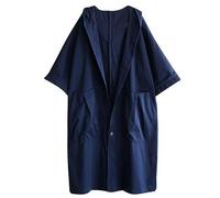 QIUNI Printemps Automne Ttrench Coat Femme Poitrine Mono-Poitrine Mi-Long Femmes Tanteau de Trench Khaki Coupe-Vent Poche Femelle