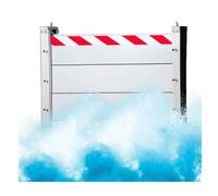 QiuShuiDr Système Batardeau Anti-inondation, Déflecteur d'eau, Facile À Utiliser, Matériau en Alliage D'aluminium, pour Allées De Garage, Passages, Rues, Etc (H 60,L 90cm)