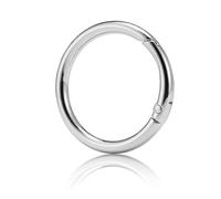 QIUTIMIY 15 PCS Mousqueton Rond Gros Boucle à Ressort Ronde Anneau Boucle Snap pour Fabrication Artisanale de Sacs à Main, Fermoirs Porte-clés, Sacs (Argent, 25mm)