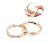 QIUTIMIY 4 PCS mousqueton rond Gros Boucle à Ressort Ronde Ressort Anneau Boucle Snap Ressort pour la fabrication artisanale de sacs à main, fermoirs porte-clés, sacs(Or,32mm)