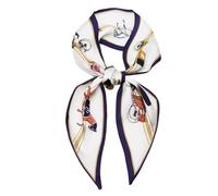 QIUTIMIY Écharpe imitation soie pour femme - Écharpe en satin pour attacher les cheveux - Écharpe tendance pour sac à main - Accessoires de sac à main, Cheval blanc, 5.1x55.1inch(13x140cm)