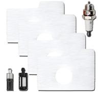 Qiuwanzia 1130 124 0800 Filtre à air pour Stihl 017 018, MS170, MS180, MS170C, MS180C Pièces de rechange pour tronçonneuse MS 180 avec bougie d'allumage