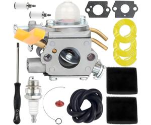 Qiuwanzia 308054077 Kit carburateur pour Ryobi BC30 CS30 SS30 TP30 S430 TP26 EX26 CS26 SS26 SX135 D3300 RY28000 RY28005 pour Homelite UT33650A UT20002 UT20002A UT20003A String Trimmer Replace Parts