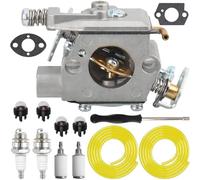 Qiuwanzia 309376002 Carburateur pour Homelite RY3714 RY3716 pour Ryobi Tronçonneuse à Gaz Carb Connecteur de Tuyau de Carburant avec Filtre à Carburant pour Bougie d'allumage