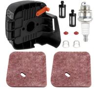 Qiuwanzia 4140 124 2800 Filtre à air pour Stihl FS55R FS38 FS45 FS46 FS55 FS55C FS55RC HL45Z HL45DZ KM55R Taille-Haies Débroussailleuses KM55C KM55RC KM55CE KM55RCE Moteur