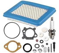 Qiuwanzia 498260 Joints Kit de révision du carburateur pour Briggs & Stratton 12B800 12C700 12C800 12A800 398183 490937 492495 493762 498261 avec Filtre à air 491588 Bougie d'allumage
