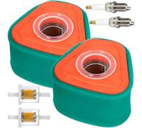 Qiuwanzia 597265 Filtre à air pour BS 115P02, 115P05, 123P02, 123P07, 123P0B, 123P32, 125P02 et 125902 moteurs de tondeuses. Remplace le filtre 595853 par un préfiltre. Filtre à carburant 597266