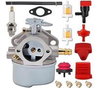 Qiuwanzia 640052 Carburateur pour Tecumseh 8HP 9HP 10HP HMSK80 HMSK85 HMSK90 HMSK100 HMSK105 HMSK110 LH318SA LH358SA Générateurs Souffleuses à neige Pièces de rechange 640349 640054 640058 640058A