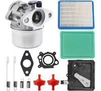 Qiuwanzia 799868 Carburateur pour Briggs & Stratton 499617 498170 497586 498254 497314 497347 497410 694202 693909 692648 Carburateur + 795259 Base d'apprêt pour filtre à air par LEIMO