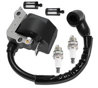 Qiuwanzia Bobine d'allumage FS38 FS55 pour STIHL FS45 FS55R HS45 FS46 FC55 HL45 KM55 KM55C HL45 HS45, débroussailleuse, taille-haie 4140 400 1307, 4140 400 1300 avec bougie BPMR7A