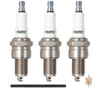 Qiuwanzia BPR6ES F6RTC Bougie d'allumage pour Bosch WR6DC WR7DC WR6DP WR7DC WR8DC, pour Champion RN9YC RN10YC, pour Denso W20EPR-U W20EXR-U, pour MTD 951-10292 751-10292 avec Filtre à Carburant