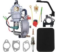 Qiuwanzia Générateur GX390 Kit de conversion de carburateur à double carburant GPL CNG pour 4,5-5,5 kW GX390 GX340 188F 190F Starter manuel de remplacement pour 7000w 8000w 9000w 10000w 439cc 459cc