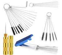 Qiuwanzia Kit de Nettoyage pour Gicleurs de Carburateur pour Carburateur Carburateurs Carbon Dirt Jet Remove Cleaner Tiges de Bettoyage Aiguilles Brosses en Nylon Pic Pointu