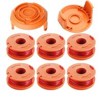 Qiuwanzia WA0010 Fil de Coupe-Bordure 3 m pour Worx WG180 WG163 WG175 WG150 WG151 WG152 WG153 WG154 WG160 Coupe-Bordures électrique 20 V à Alimentation Automatique (6 bobines, 2 Bouchons)