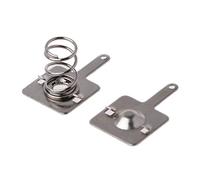 qiuxiaoaa 50 Paires de plaques de Ressort de Batterie en métal pour AA AAA Positive Negative Contact Stud Silver Tone