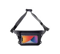 QIUYMGFG Dry Bag Sac Banane étanche avec Ceinture réglable, Sac Sec Tactile, Double Poche intérieure pour la Natation Sac de Sport avec(Black)