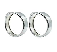 QIUYMGFG Ensemble de garnitures de phares de moto de 7 pouces et de feux antibrouillard de 4,5 pouces pour Harley Touring Road King Street Glide Softail Phare Protecteur Masque(4.5inch Trim Ring)